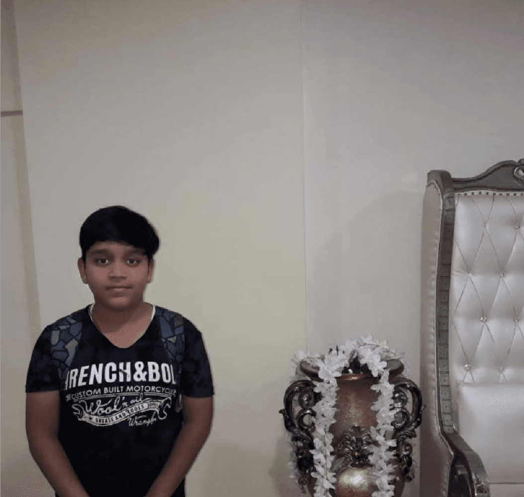 Raghav Gadhyan as a child